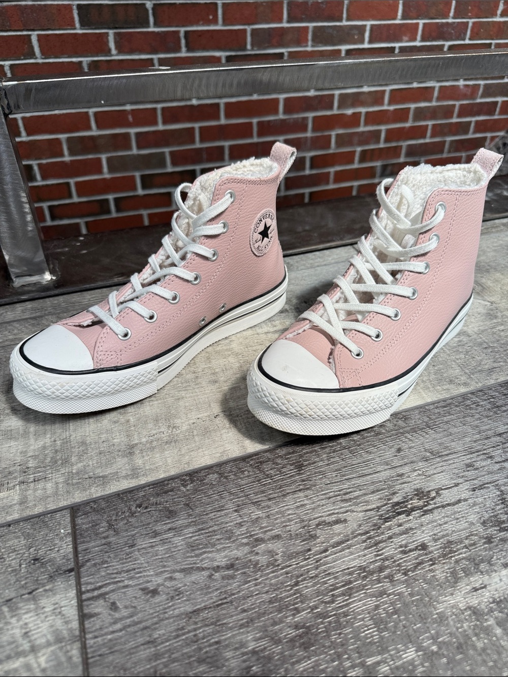 Converse Blush Pink High-Top Platform Sneakers